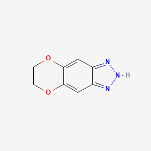molecular formula C8H7N3O2 B1420207 6,7-二氢-1H-[1,4]二氧杂环[2,3-f][1,2,3]苯并三唑 CAS No. 1185320-30-2