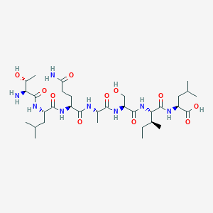 molecular formula C33H60N8O11 B14202072 L-Threonyl-L-leucyl-L-glutaminyl-L-alanyl-L-seryl-L-isoleucyl-L-leucine CAS No. 922730-72-1