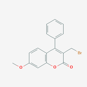 molecular formula C17H13BrO3 B14202074 2H-1-Benzopyran-2-one, 3-(bromomethyl)-7-methoxy-4-phenyl- CAS No. 828265-71-0