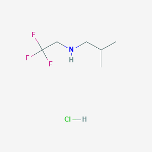molecular formula C6H13ClF3N B1420208 N-isobutyl-N-(2,2,2-trifluoroethyl)amine hydrochloride CAS No. 1177279-98-9