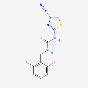 molecular formula C12H8F2N4S2 B14202091 N-(4-Cyano-1,3-thiazol-2-yl)-N'-[(2,6-difluorophenyl)methyl]thiourea CAS No. 835629-65-7