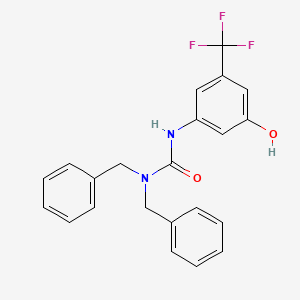 molecular formula C22H19F3N2O2 B14202099 N,N-Dibenzyl-N'-[3-hydroxy-5-(trifluoromethyl)phenyl]urea CAS No. 885044-45-1