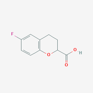 molecular formula C10H9FO3 B142021 6-Fluorochromane-2-carboxylic acid CAS No. 129050-20-0