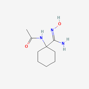 molecular formula C9H17N3O2 B1420214 N-[1-(N'-羟基氨基甲酰基)环己基]乙酰胺 CAS No. 1193390-68-9