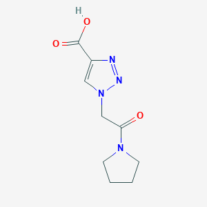 molecular formula C9H12N4O3 B1420215 1-[2-oxo-2-(pyrrolidin-1-yl)ethyl]-1H-1,2,3-triazole-4-carboxylic acid CAS No. 1208757-40-7