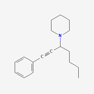 molecular formula C18H25N B14202191 Piperidine, 1-[1-(phenylethynyl)pentyl]- CAS No. 848598-55-0