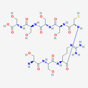 molecular formula C27H49N11O15S B14202203 L-Seryl-L-seryl-N~5~-(diaminomethylidene)-L-ornithyl-L-cysteinyl-L-seryl-L-seryl-L-seryl-L-serine CAS No. 919282-55-6