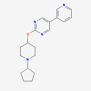 molecular formula C19H24N4O B14202226 Pyrimidine, 2-[(1-cyclopentyl-4-piperidinyl)oxy]-5-(3-pyridinyl)- CAS No. 832734-89-1