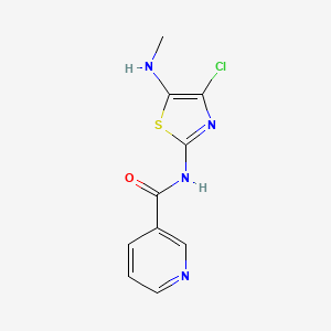 molecular formula C10H9ClN4OS B14202227 N-[4-Chloro-5-(methylamino)-1,3-thiazol-2-yl]pyridine-3-carboxamide CAS No. 828920-74-7