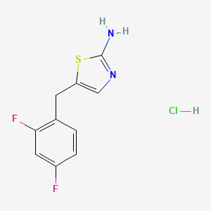 molecular formula C10H9ClF2N2S B1420224 5-[(2,4-Difluorophenyl)methyl]-1,3-thiazol-2-amine hydrochloride CAS No. 1209807-12-4
