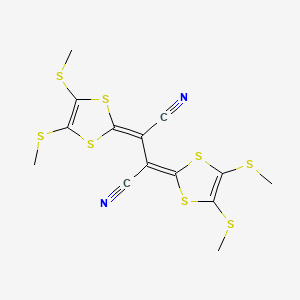 molecular formula C14H12N2S8 B14202275 Bis[4,5-bis(methylsulfanyl)-2H-1,3-dithiol-2-ylidene]butanedinitrile CAS No. 867152-68-9