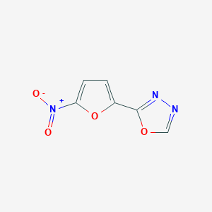 molecular formula C6H3N3O4 B1420229 2-(5-Nitrofuran-2-yl)-1,3,4-oxadiazole CAS No. 89488-64-2