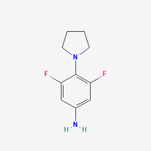 molecular formula C10H12F2N2 B1420232 3,5-Difluoro-4-(pyrrolidin-1-yl)aniline CAS No. 1179140-55-6