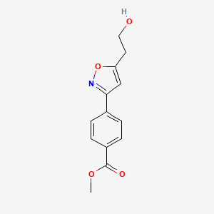molecular formula C13H13NO4 B14202329 Methyl 4-[5-(2-hydroxyethyl)-1,2-oxazol-3-yl]benzoate CAS No. 835594-22-4