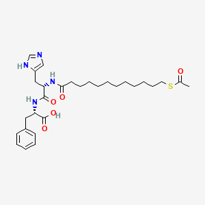 molecular formula C29H42N4O5S B14202338 N-[12-(Acetylsulfanyl)dodecanoyl]-L-histidyl-L-phenylalanine CAS No. 828295-68-7