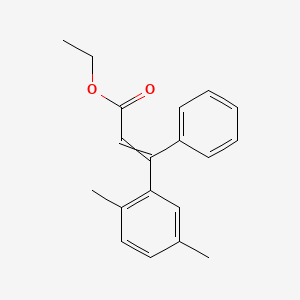 molecular formula C19H20O2 B14202355 Ethyl 3-(2,5-dimethylphenyl)-3-phenylprop-2-enoate CAS No. 832122-85-7