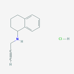 molecular formula C13H16ClN B1420236 N-(prop-2-yn-1-yl)-1,2,3,4-tetrahydronaphthalen-1-amine hydrochloride CAS No. 1193387-20-0
