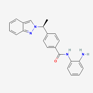 molecular formula C22H20N4O B14202380 N-(2-Aminophenyl)-4-[(1S)-1-(2H-indazol-2-yl)ethyl]benzamide CAS No. 920315-10-2