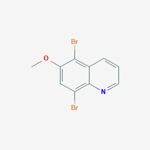 molecular formula C10H7Br2NO B1420239 5,8-Dibromo-6-methoxyquinoline CAS No. 1187386-37-3