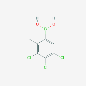 molecular formula C7H6BCl3O2 B1420241 3,4,5-TRICHLORO-2-METHYLPHENYLBORONIC ACID CAS No. 1072946-34-9