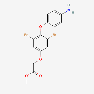 molecular formula C15H13Br2NO4 B14202413 Methyl [4-(4-aminophenoxy)-3,5-dibromophenoxy]acetate CAS No. 918946-12-0
