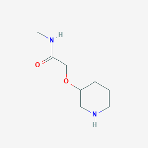 molecular formula C8H16N2O2 B1420243 N-Methyl-2-piperidin-3-yloxyacetamide CAS No. 1021076-20-9