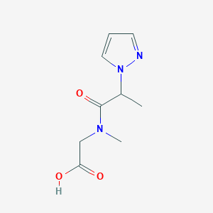 2-[N-methyl-2-(1H-pyrazol-1-yl)propanamido]acetic acid