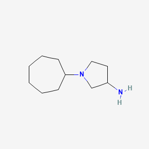molecular formula C11H22N2 B1420248 1-环庚基吡咯烷-3-胺 CAS No. 1096307-23-1