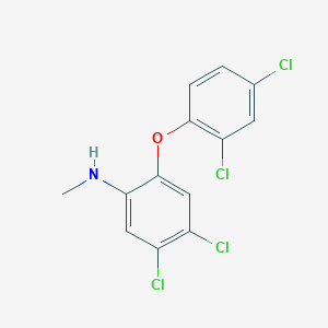 molecular formula C13H9Cl4NO B14202480 4,5-Dichloro-2-(2,4-dichlorophenoxy)-N-methylaniline CAS No. 832734-07-3