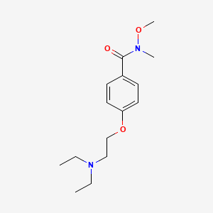 molecular formula C15H24N2O3 B14202499 4-[2-(Diethylamino)ethoxy]-N-methoxy-N-methylbenzamide CAS No. 849475-52-1