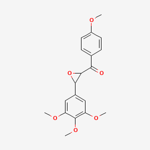 molecular formula C19H20O6 B14202505 Methanone, (4-methoxyphenyl)[3-(3,4,5-trimethoxyphenyl)oxiranyl]- CAS No. 851729-13-0