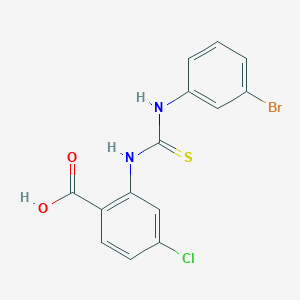 molecular formula C14H10BrClN2O2S B14202518 2-[(3-Bromophenyl)carbamothioylamino]-4-chlorobenzoic acid CAS No. 827325-59-7