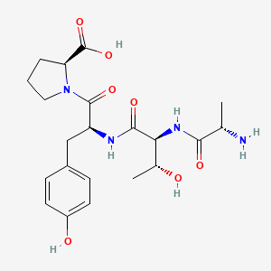 molecular formula C21H30N4O7 B14202526 L-Alanyl-L-threonyl-L-tyrosyl-L-proline CAS No. 834861-98-2