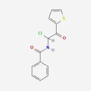 molecular formula C13H10ClNO2S B14202538 N-[1-Chloro-2-oxo-2-(thiophen-2-yl)ethyl]benzamide CAS No. 860954-24-1
