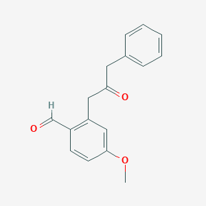 molecular formula C17H16O3 B14202540 Benzaldehyde, 4-methoxy-2-(2-oxo-3-phenylpropyl)- CAS No. 831171-87-0