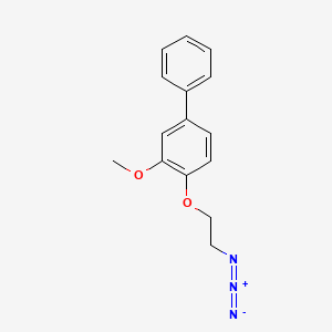 molecular formula C15H15N3O2 B14202544 1-(2-Azidoethoxy)-2-methoxy-4-phenylbenzene CAS No. 913721-81-0