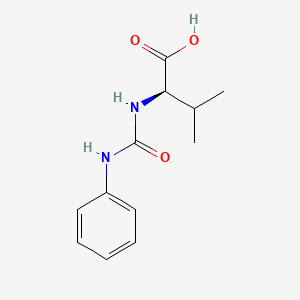 molecular formula C12H16N2O3 B14202553 D-Valine, N-[(phenylamino)carbonyl]- CAS No. 827612-16-8
