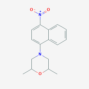 molecular formula C16H18N2O3 B14202557 Morpholine, 2,6-dimethyl-4-(4-nitro-1-naphthalenyl)- CAS No. 870889-98-8