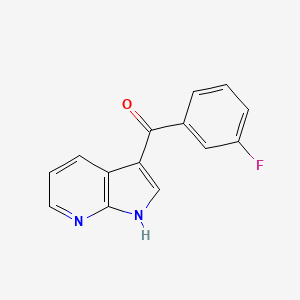 molecular formula C14H9FN2O B14202562 Methanone, (3-fluorophenyl)-1H-pyrrolo[2,3-b]pyridin-3-yl- CAS No. 858117-49-4