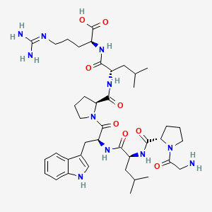 molecular formula C41H63N11O8 B14202597 Glycyl-L-prolyl-L-leucyl-L-tryptophyl-L-prolyl-L-leucyl-N~5~-(diaminomethylidene)-L-ornithine CAS No. 922717-72-4