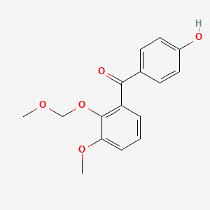molecular formula C16H16O5 B14202599 (4-Hydroxyphenyl)[3-methoxy-2-(methoxymethoxy)phenyl]methanone CAS No. 923017-30-5
