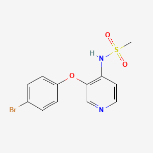 molecular formula C12H11BrN2O3S B14202622 N-[3-(4-bromophenoxy)pyridin-4-yl]methanesulfonamide CAS No. 833455-48-4