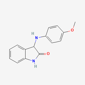 molecular formula C15H14N2O2 B1420264 3-[(4-methoxyphenyl)amino]-1,3-dihydro-2H-indol-2-one CAS No. 1099622-05-5
