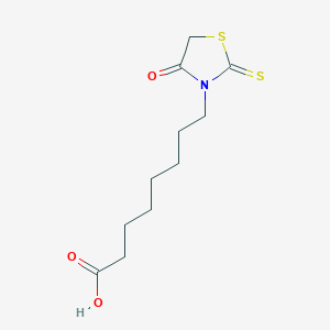 molecular formula C11H17NO3S2 B14202645 3-Thiazolidineoctanoic acid, 4-oxo-2-thioxo- CAS No. 833482-73-8
