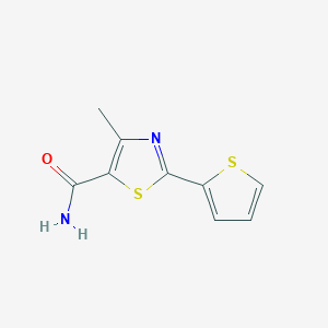 molecular formula C9H8N2OS2 B1420271 4-Methyl-2-(thiophen-2-yl)thiazole-5-carboxamide CAS No. 1097815-09-2