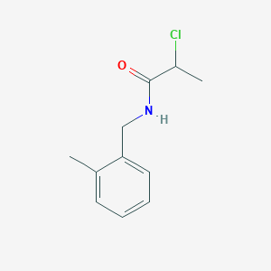 molecular formula C11H14ClNO B1420278 2-chloro-N-[(2-methylphenyl)methyl]propanamide CAS No. 1098347-61-5