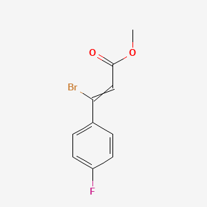 molecular formula C10H8BrFO2 B14202793 Methyl 3-bromo-3-(4-fluorophenyl)prop-2-enoate CAS No. 832734-38-0
