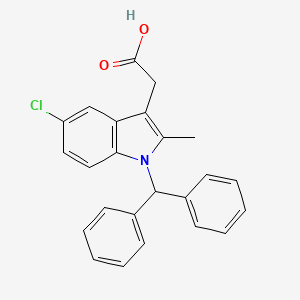 molecular formula C24H20ClNO2 B14202808 [5-chloro-1-(diphenylmethyl)-2-methyl-1H-indol-3-yl]acetic acid CAS No. 872674-62-9