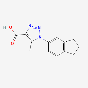 molecular formula C13H13N3O2 B1420282 1-(2,3-dihydro-1H-inden-5-yl)-5-methyl-1H-1,2,3-triazole-4-carboxylic acid CAS No. 1097050-87-7