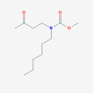 molecular formula C12H23NO3 B14202824 Carbamic acid, hexyl(3-oxobutyl)-, methyl ester CAS No. 845619-00-3